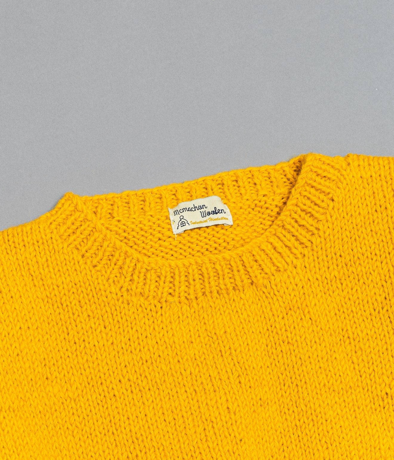 MacMahon Knitting Mills "Crew Neck Knit - Eyes" Yellow - WEAREALLANIMALS