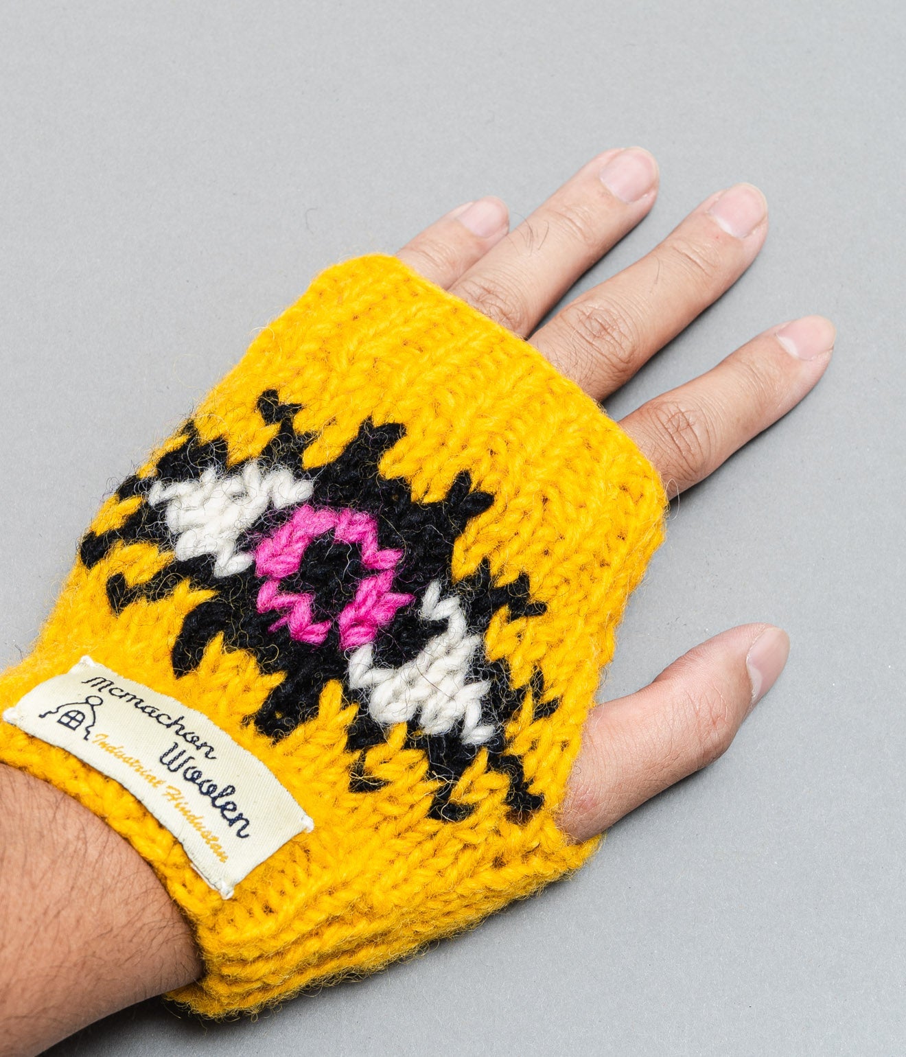 MacMahon Knitting Mills "Hand Warmer - Eye" Yellow - WEAREALLANIMALS