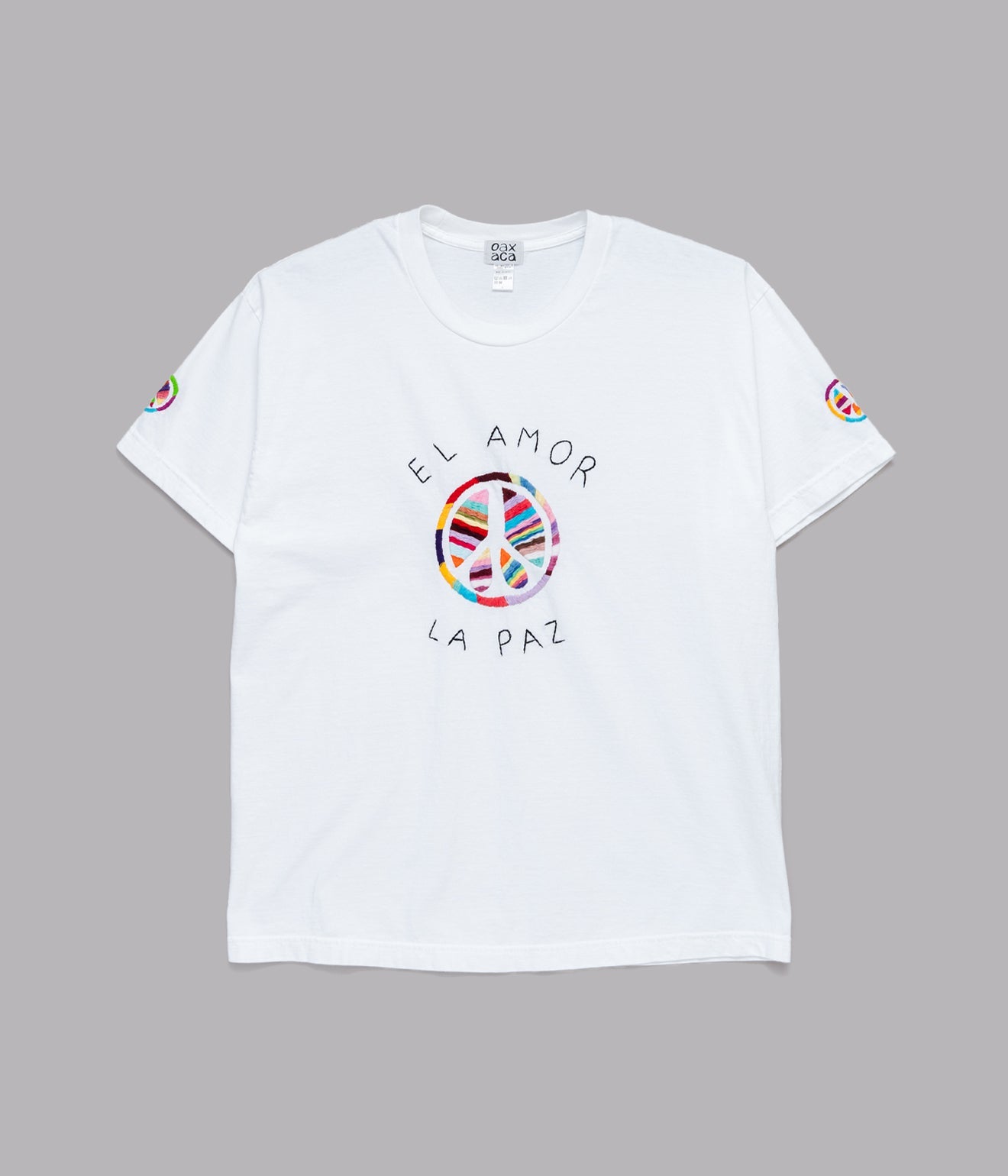 OAXACA "Embroidery T - Shirt" Peace Mark / L - WEAREALLANIMALS