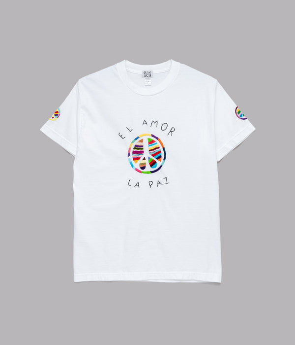 OAXACA "Embroidery T - Shirt" Peace Mark / M - WEAREALLANIMALS