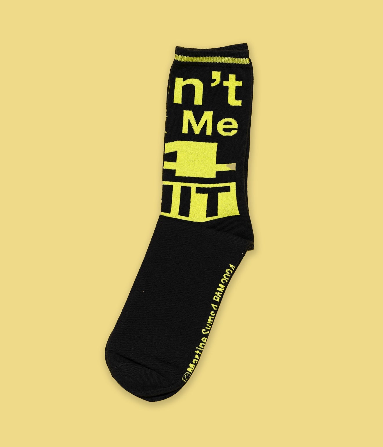 P.A.M. "DON'T ASK ME (MARTINE SYMS) DRESS SOCKS" BLACK - WEAREALLANIMALS