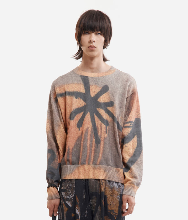 P.A.M. "GETTING OVER PRINTED KNIT CREWNECK" - WEAREALLANIMALS