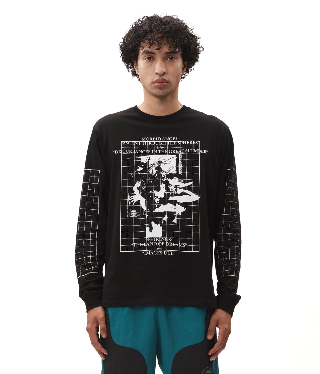 P.A.M. "GRIDS LS TEE" BLACK - WEAREALLANIMALS