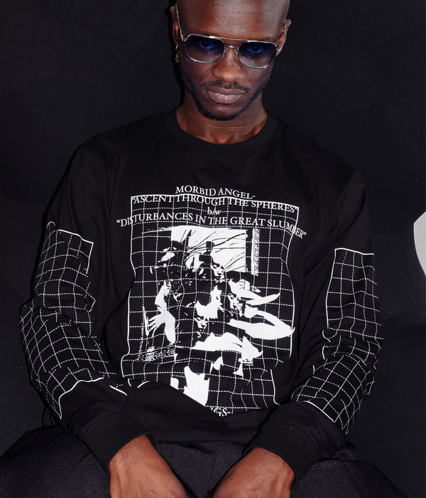 P.A.M. "GRIDS LS TEE" BLACK - WEAREALLANIMALS