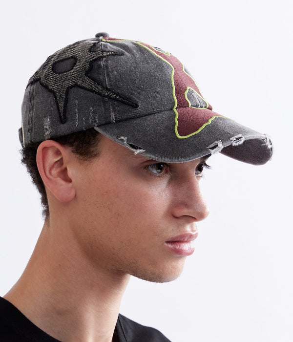 P.A.M. "LAST QUARTER BASEBALL CAP" BLACK WASH - WEAREALLANIMALS