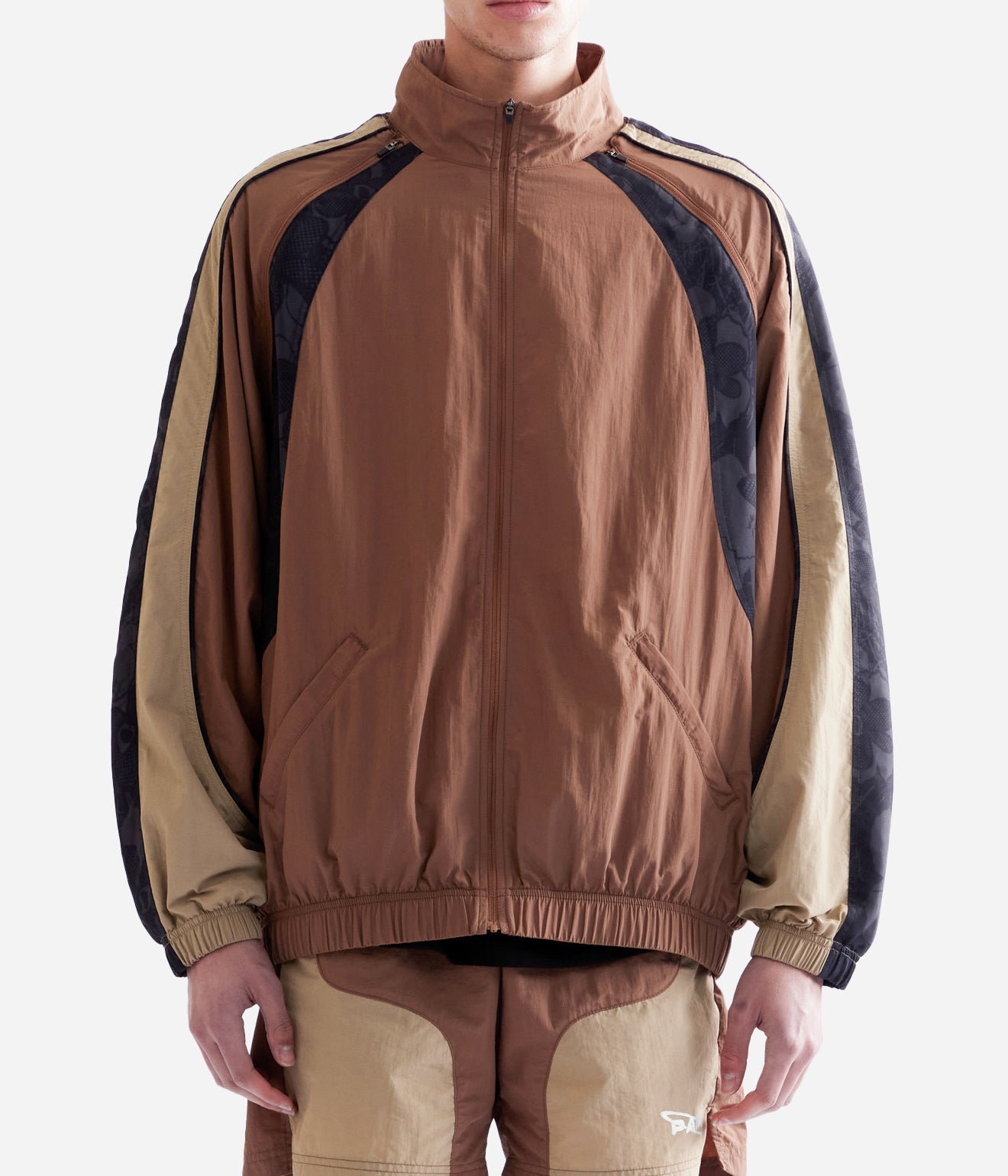 P.A.M. "LUNACY TRACKTION ZIP THRU TRACK JACKET" BROWN - WEAREALLANIMALS