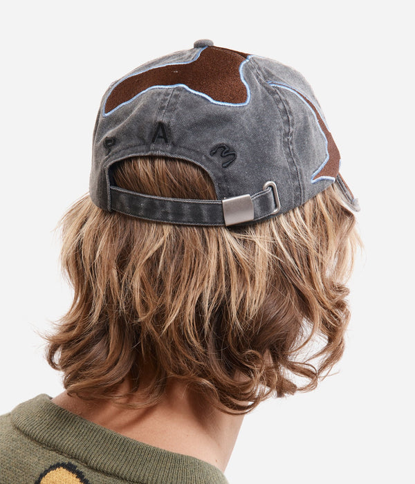P.A.M. "OUTLINE LOGO CAP"BLACK WASH - WEAREALLANIMALS