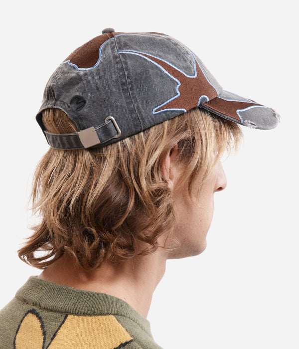 P.A.M. "OUTLINE LOGO CAP"BLACK WASH - WEAREALLANIMALS
