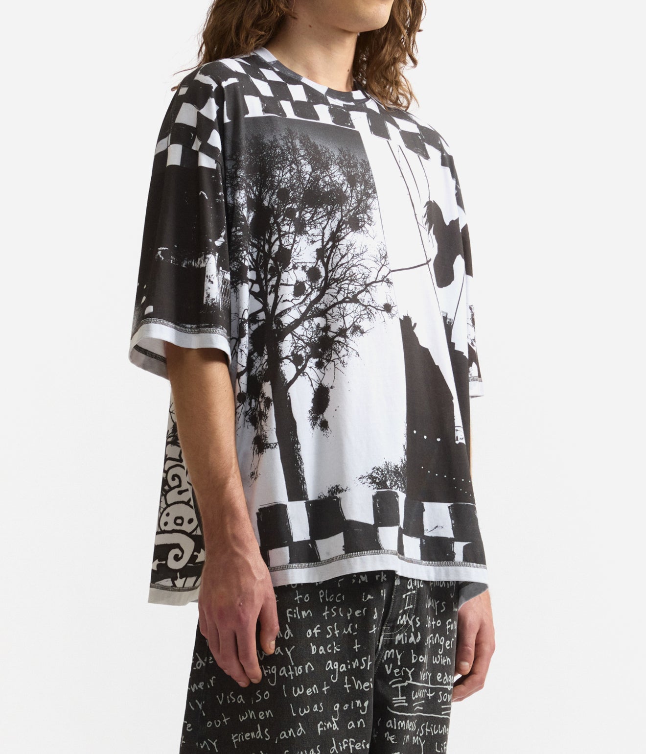 P.A.M. "SPECIALTY SS TEE - JOSHUA GORDON" BLACK/WHITE - WEAREALLANIMALS