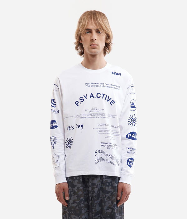 P.A.M. "TEST SHEET LS TEE" WHITE - WEAREALLANIMALS