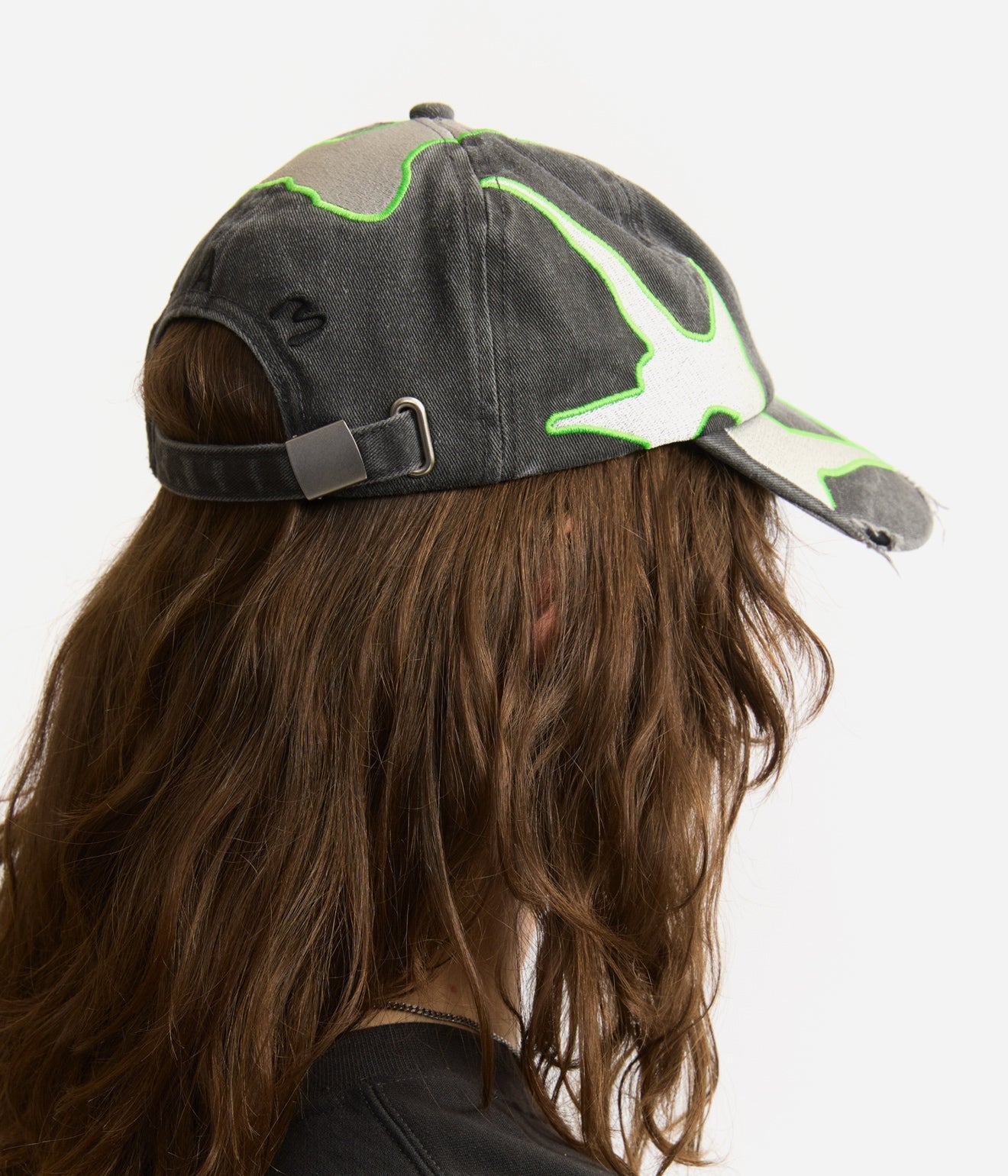 P.A.M. "THIRTY THREE AND A THIRD BASEBALL CAP" BLACK WASH/SHARP GREEN - WEAREALLANIMALS