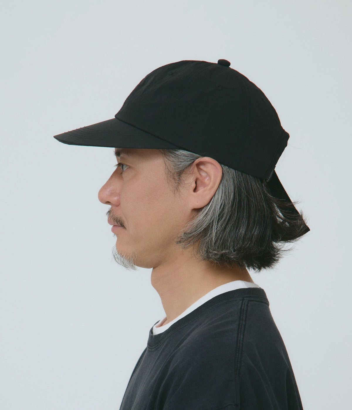 parr "6 panels spoon bill cap" Black - WEAREALLANIMALS