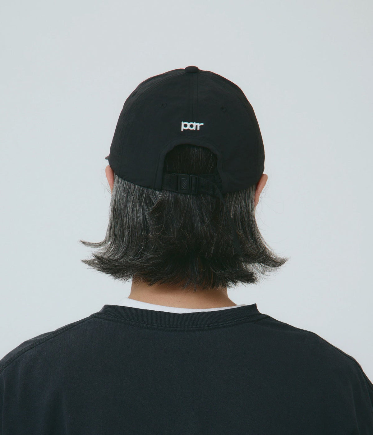 parr "6 panels spoon bill cap" Black - WEAREALLANIMALS