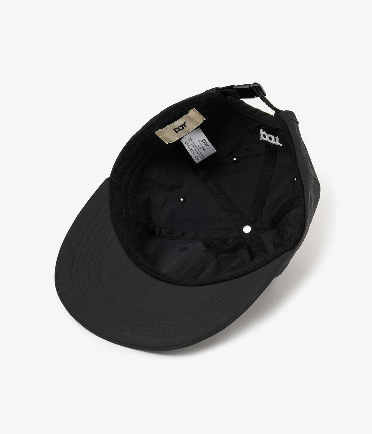 parr "6 panels spoon bill cap" Black - WEAREALLANIMALS