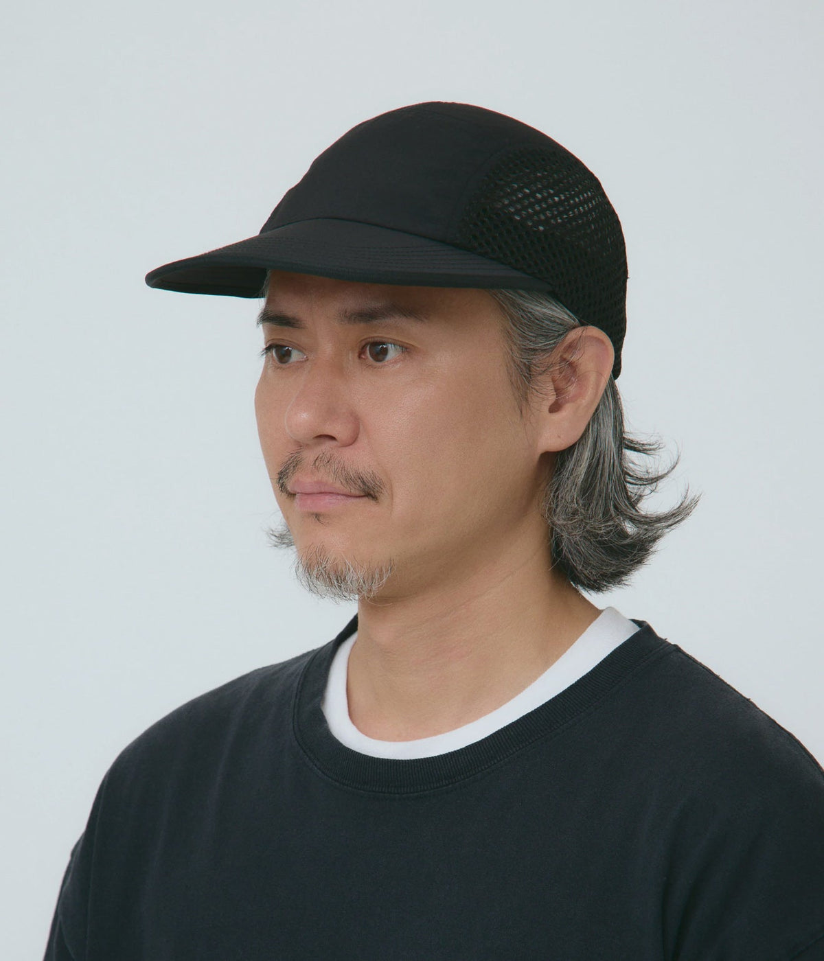 parr "side mesh spoon bill cap" Black - WEAREALLANIMALS