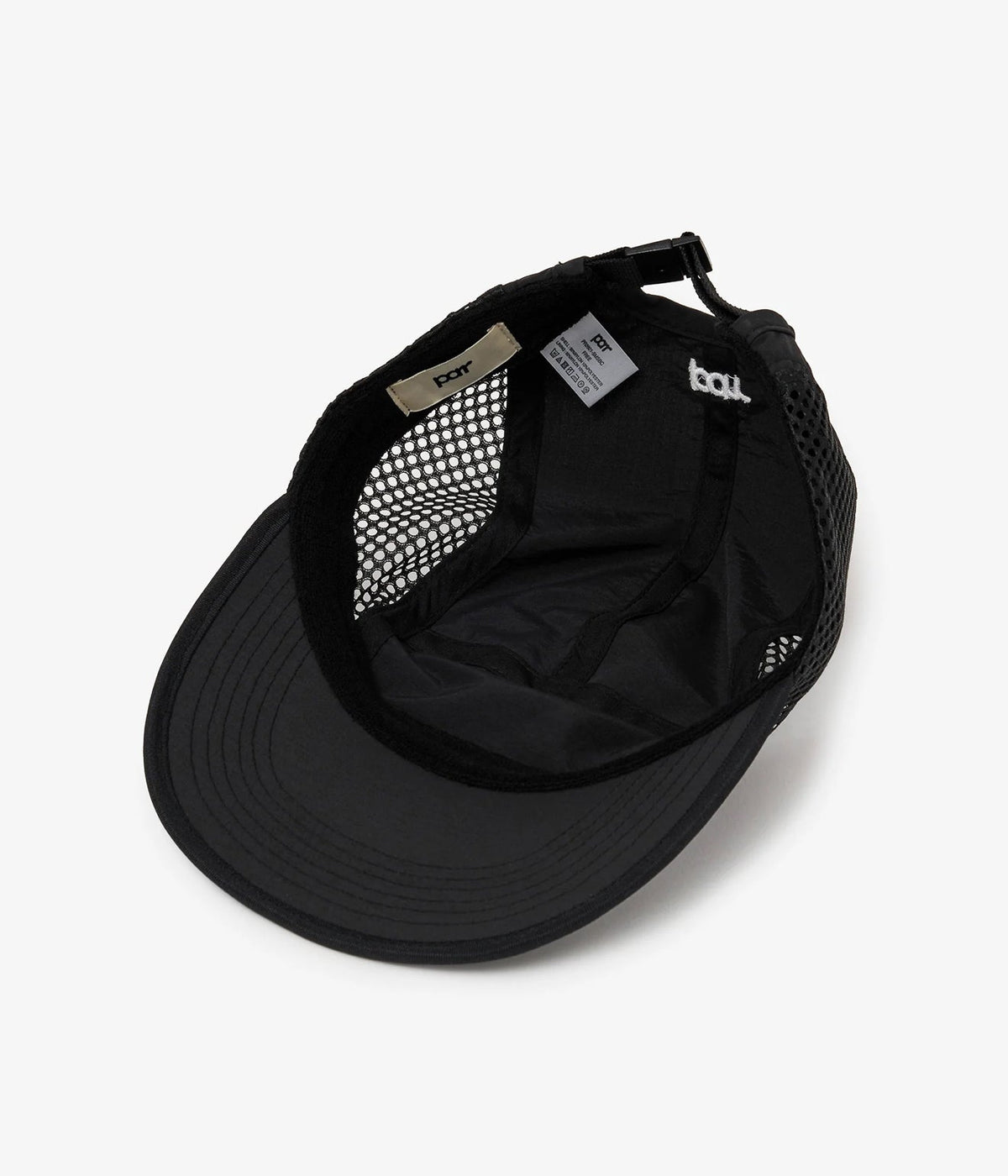 parr "side mesh spoon bill cap" Black - WEAREALLANIMALS