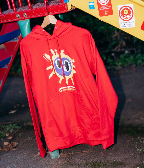 Primal Scream "SCREAMADELICA" P/O HOODIE RED - WEAREALLANIMALS