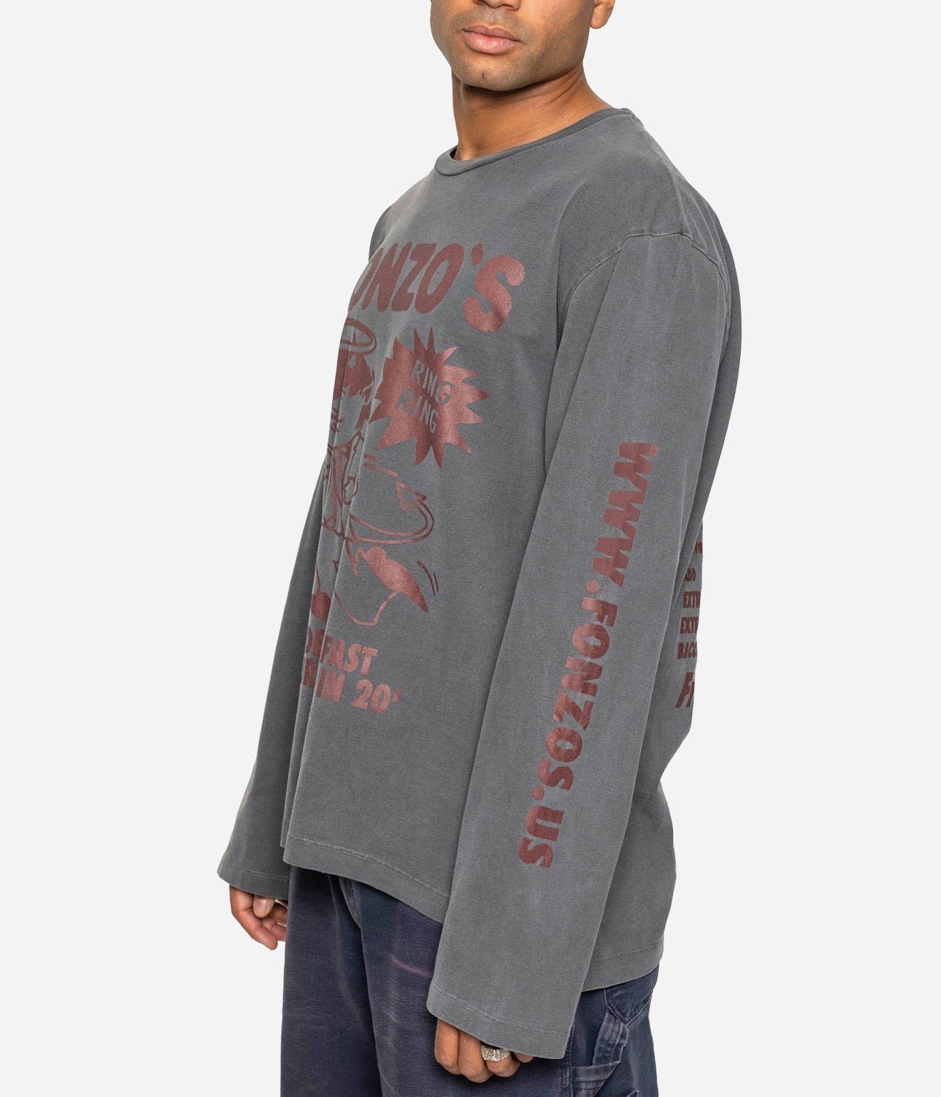 Public Possession "FONZO’S LONGSLEEVE" CHARCOAL - WEAREALLANIMALS