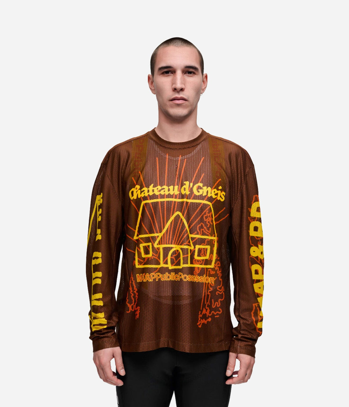 Public Possession & MAAP "MESH" LS Tee Brown - WEAREALLANIMALS