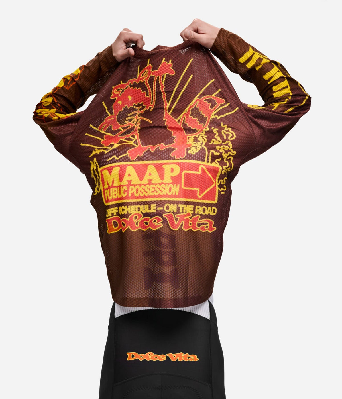 Public Possession & MAAP "MESH" LS Tee Brown - WEAREALLANIMALS