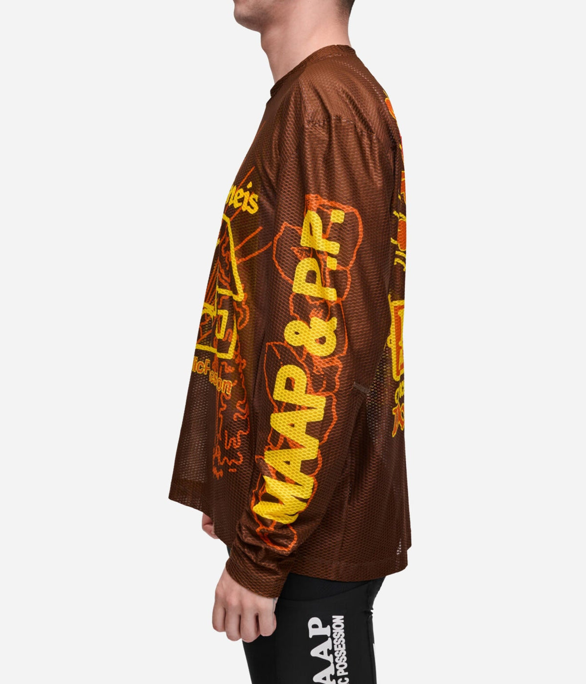 Public Possession & MAAP "MESH" LS Tee Brown - WEAREALLANIMALS
