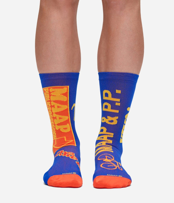 Public Possession & MAAP "TEAM" Sock Cobald Blue - WEAREALLANIMALS