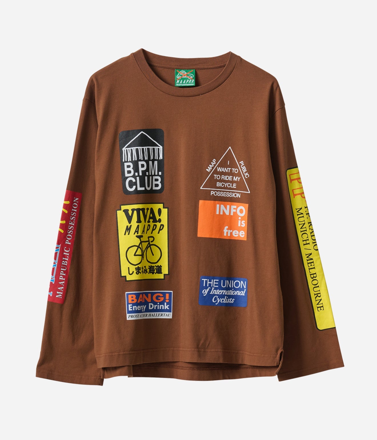 Public Possession & MAAP "Trail" Longsleeve Brown - WEAREALLANIMALS