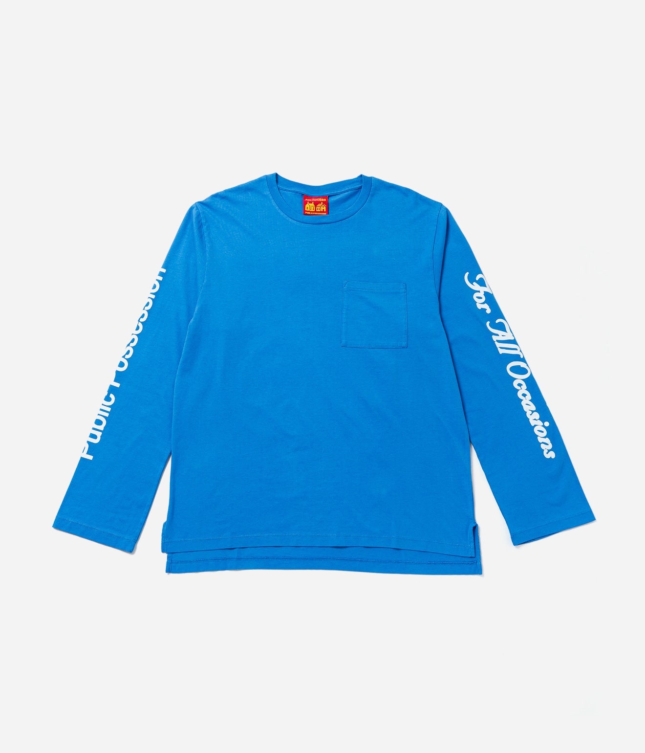 Public Possession "Mobile D.J." Longsleeve Bright Blue - WEAREALLANIMALS