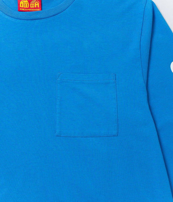 Public Possession "Mobile D.J." Longsleeve Bright Blue - WEAREALLANIMALS