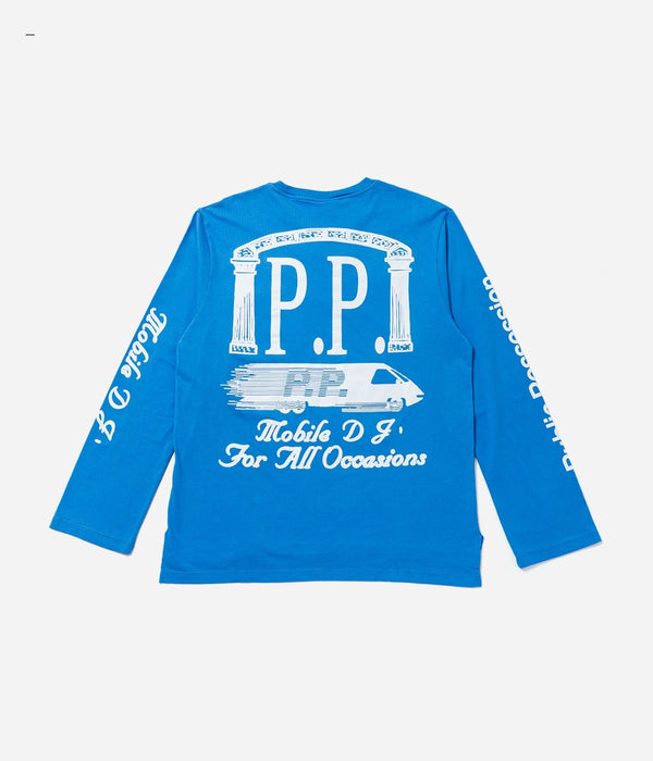 Public Possession "Mobile D.J." Longsleeve Bright Blue - WEAREALLANIMALS