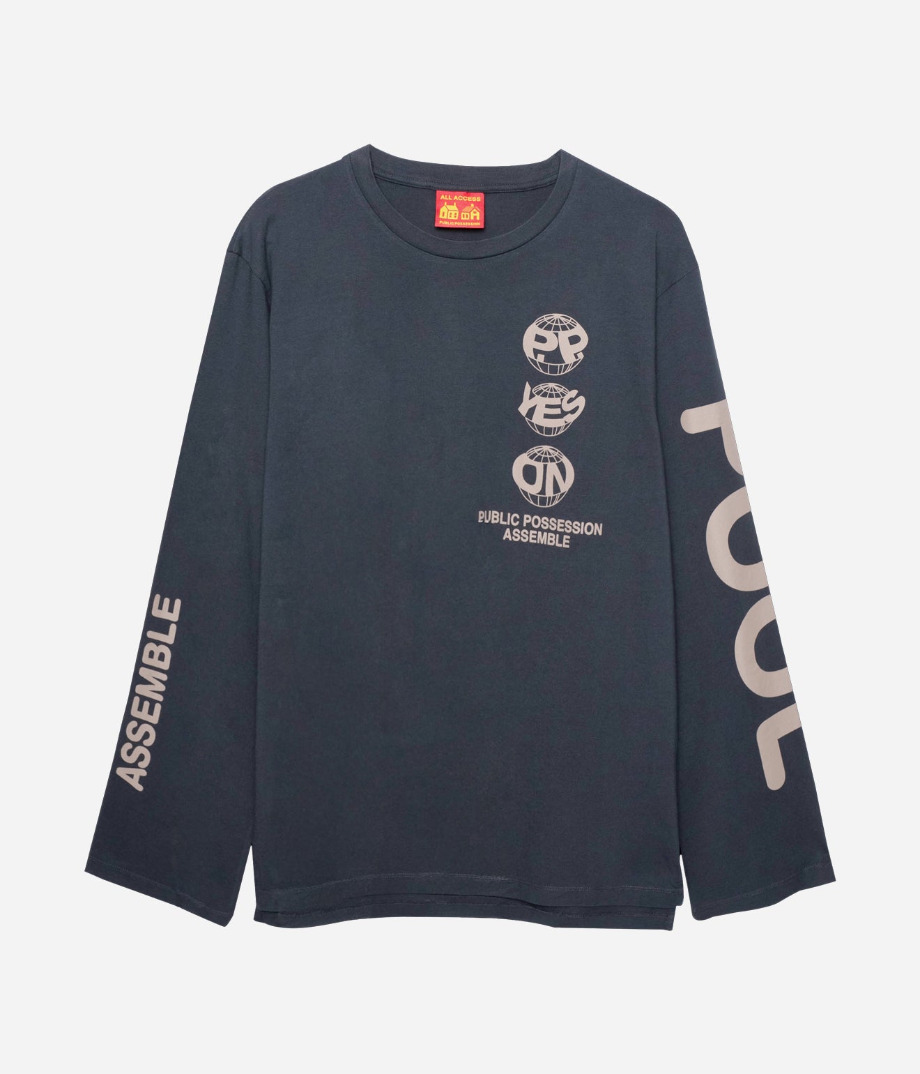 Public Possession "PLANET PP LONGSLEEVE" INDIA INK - WEAREALLANIMALS