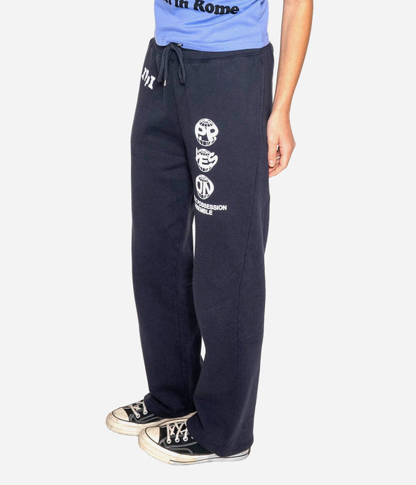 Public Possession "PLANET P.P. SWEATPANTS" NAVY BLUE - WEAREALLANIMALS
