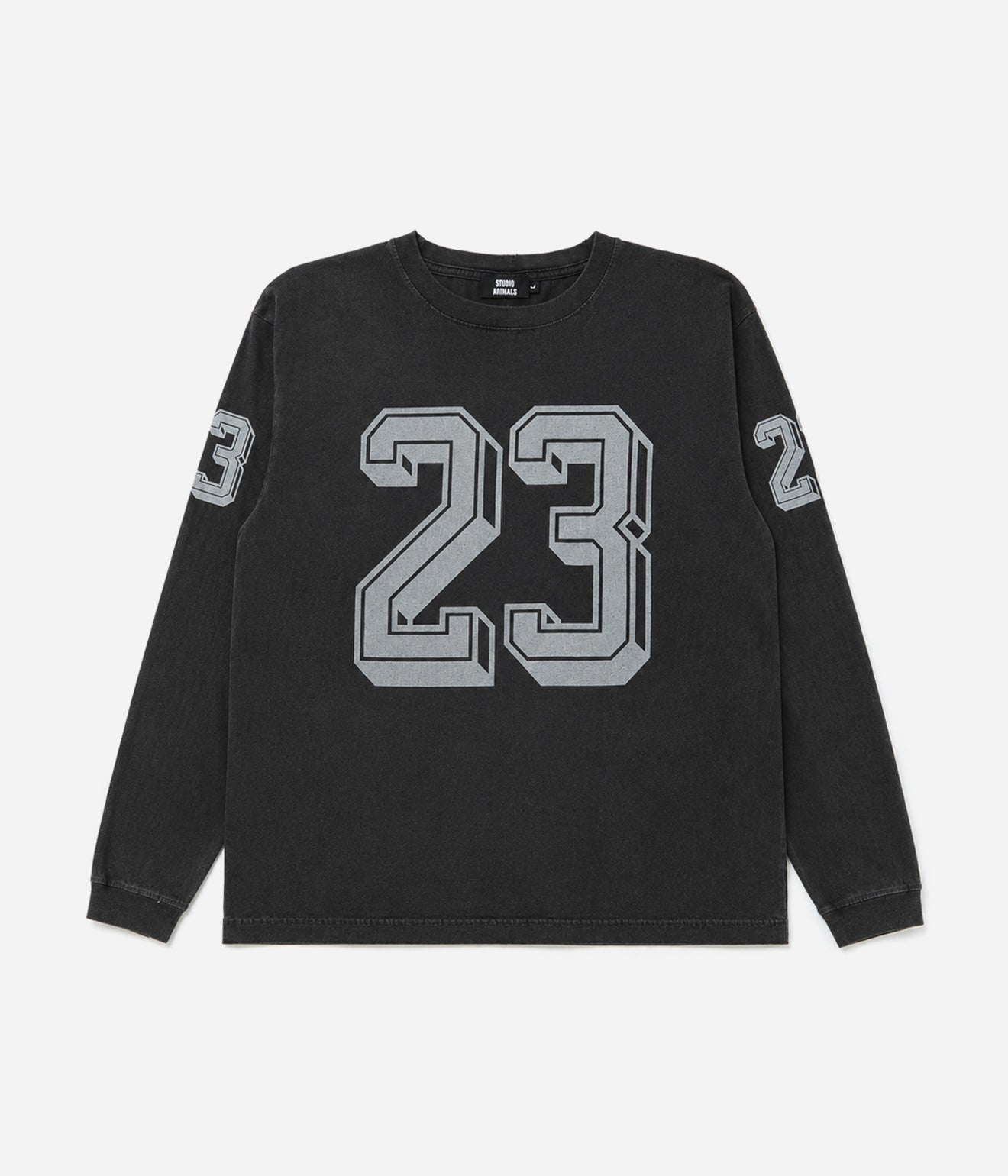 STUDIO ANIMALS “23” L/S T-Shirt Faded Black - WEAREALLANIMALS