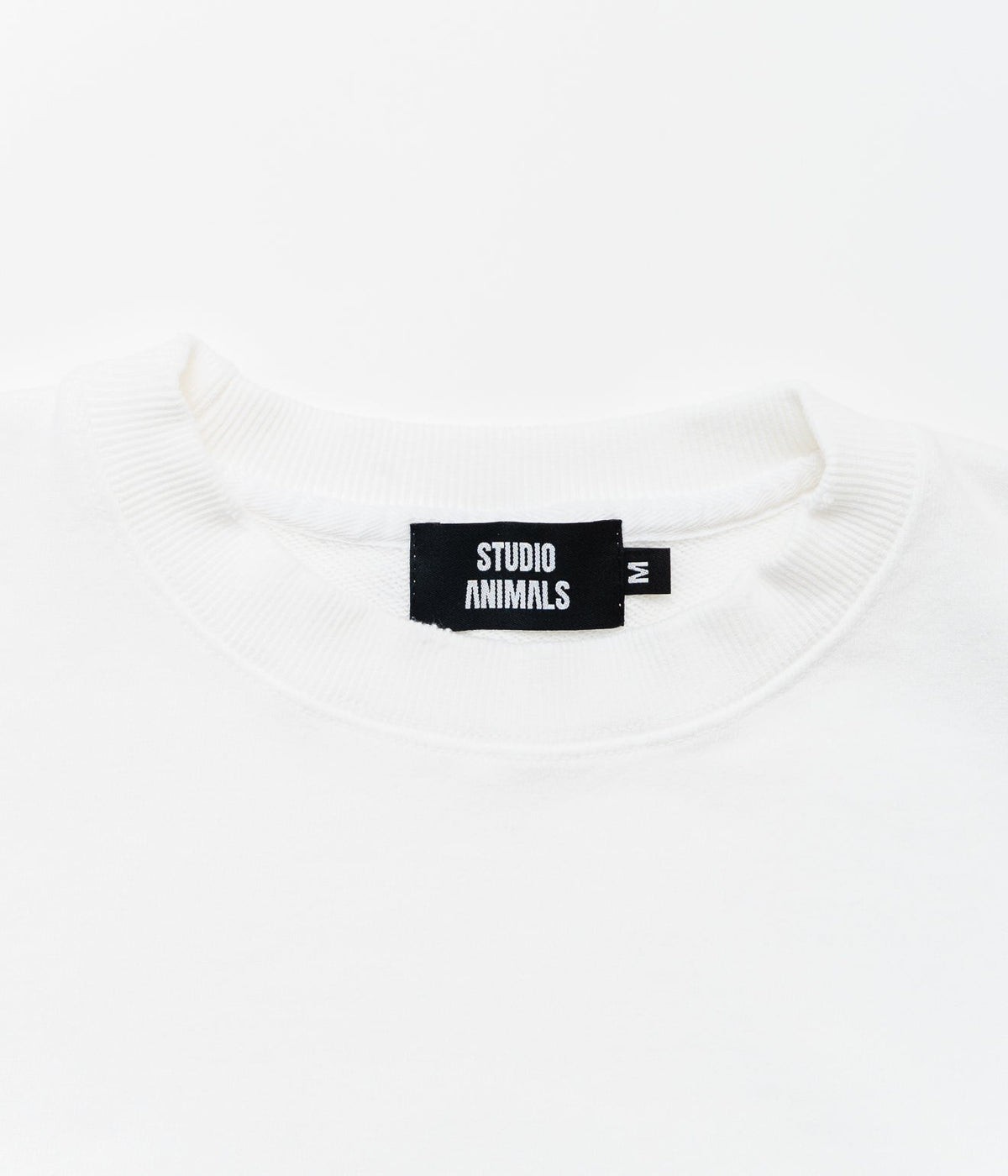 STUDIO ANIMALS "Animals Letter Solid Print" SWEATSHIRT WHITE - WEAREALLANIMALS