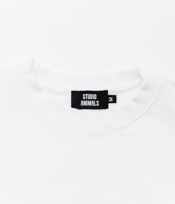 STUDIO ANIMALS "Animals Letter Solid Print" SWEATSHIRT WHITE - WEAREALLANIMALS