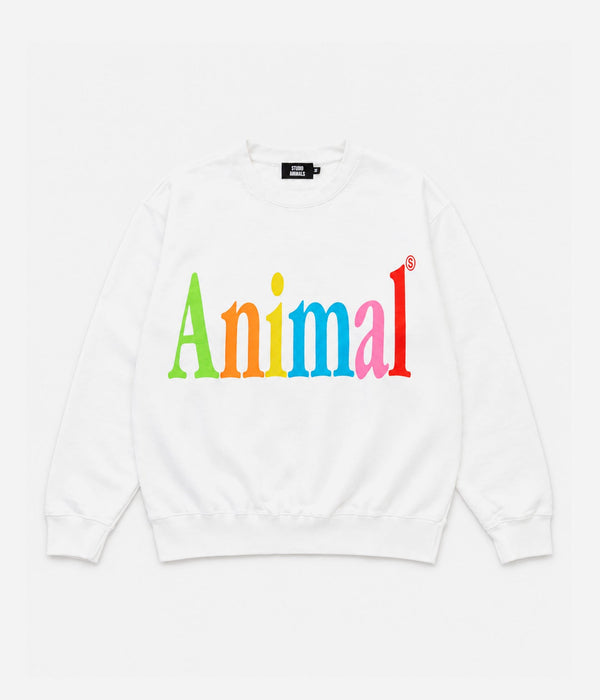 STUDIO ANIMALS "Animals Letter" SWEATSHIRT WHITE - WEAREALLANIMALS