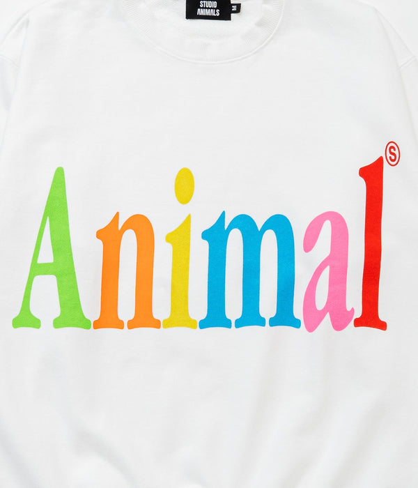 STUDIO ANIMALS "Animals Letter" SWEATSHIRT WHITE - WEAREALLANIMALS