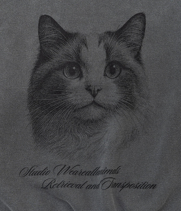 STUDIO ANIMALS "Cat" SWEATSHIRT FADED BLACK - WEAREALLANIMALS