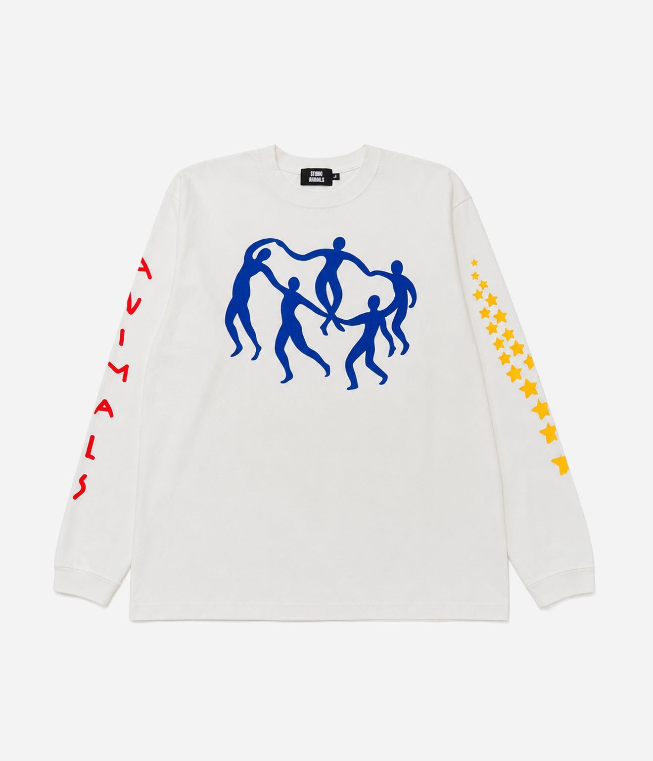 STUDIO ANIMALS “Dance in a circle” L/S T-Shirt Natural - WEAREALLANIMALS