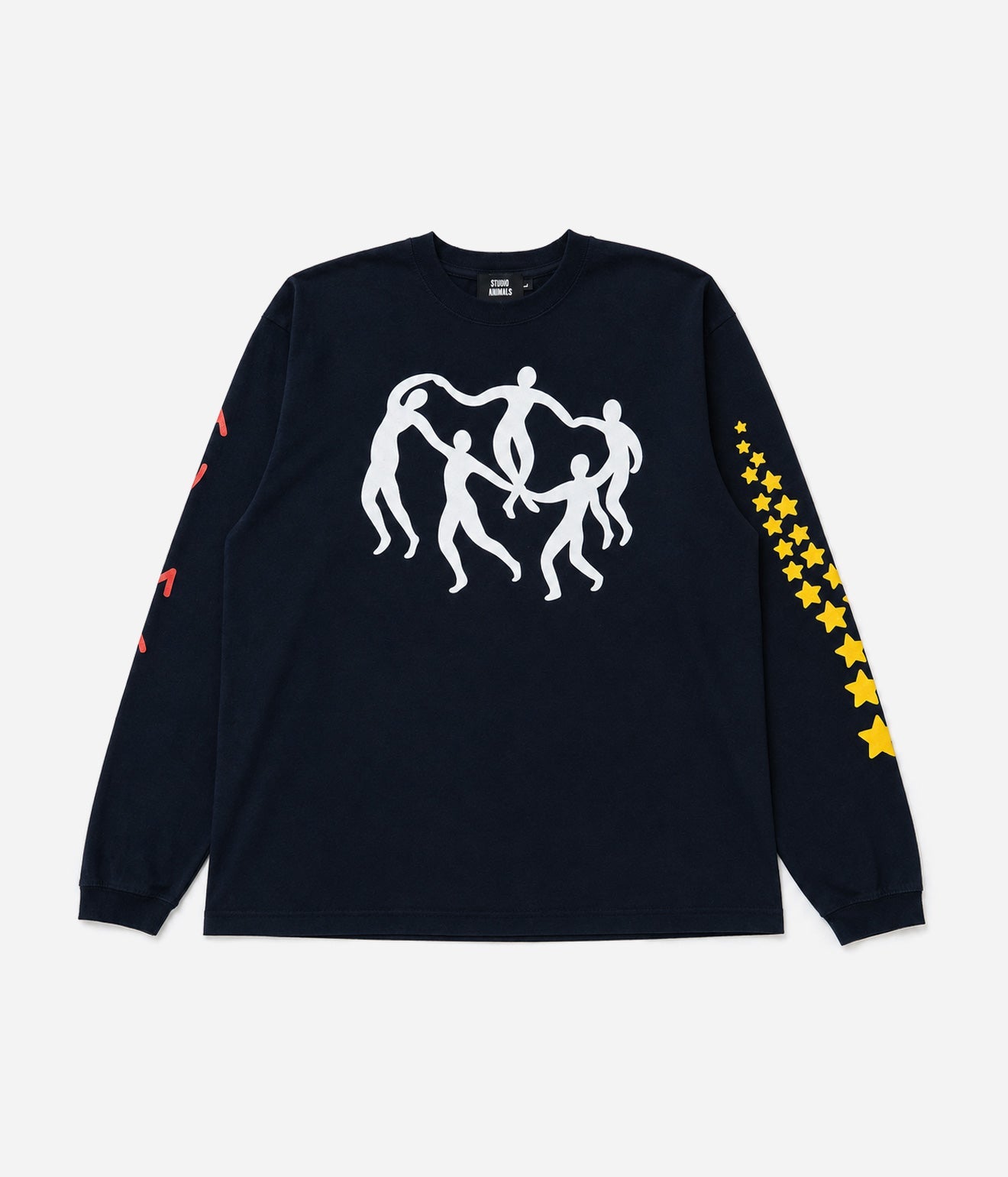 STUDIO ANIMALS “Dance in a circle” L/S T-Shirt Navy - WEAREALLANIMALS