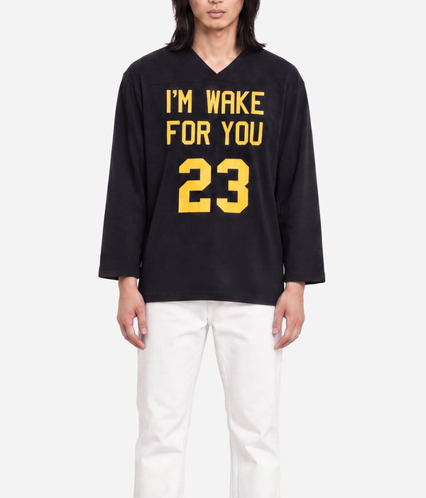 STUDIO ANIMALS "I’m wake For you" Football T-Shirt Black - WEAREALLANIMALS