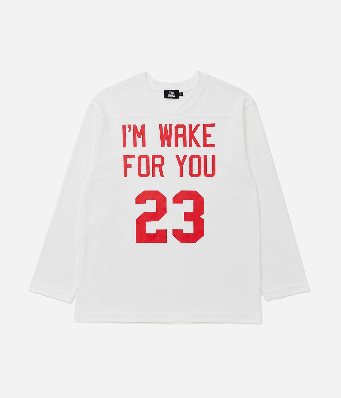 STUDIO ANIMALS "I’m wake For you" Football T-Shirt White - WEAREALLANIMALS