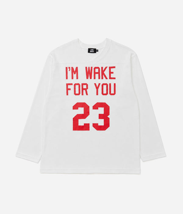 STUDIO ANIMALS "I’m wake For you" Football T-Shirt White - WEAREALLANIMALS