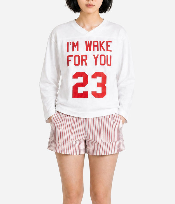 STUDIO ANIMALS "I’m wake For you" Football T-Shirt White - WEAREALLANIMALS