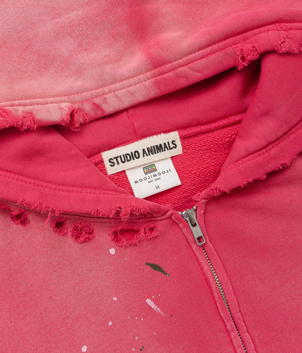 STUDIO ANIMALS ×MOOJIMOOJI “Animals Letter” Hoodie Red - WEAREALLANIMALS