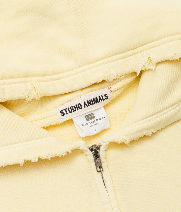 STUDIO ANIMALS ×MOOJIMOOJI “Animals Letter” Hoodie Yellow - WEAREALLANIMALS