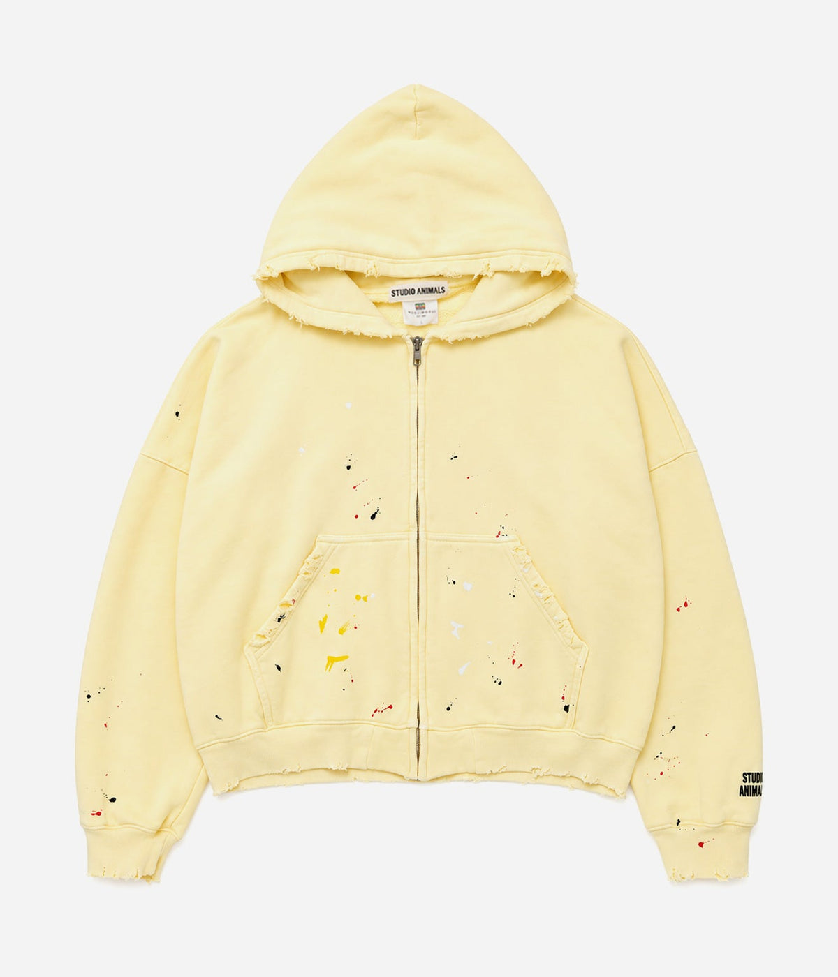 STUDIO ANIMALS ×MOOJIMOOJI “Animals Letter” Hoodie Yellow - WEAREALLANIMALS