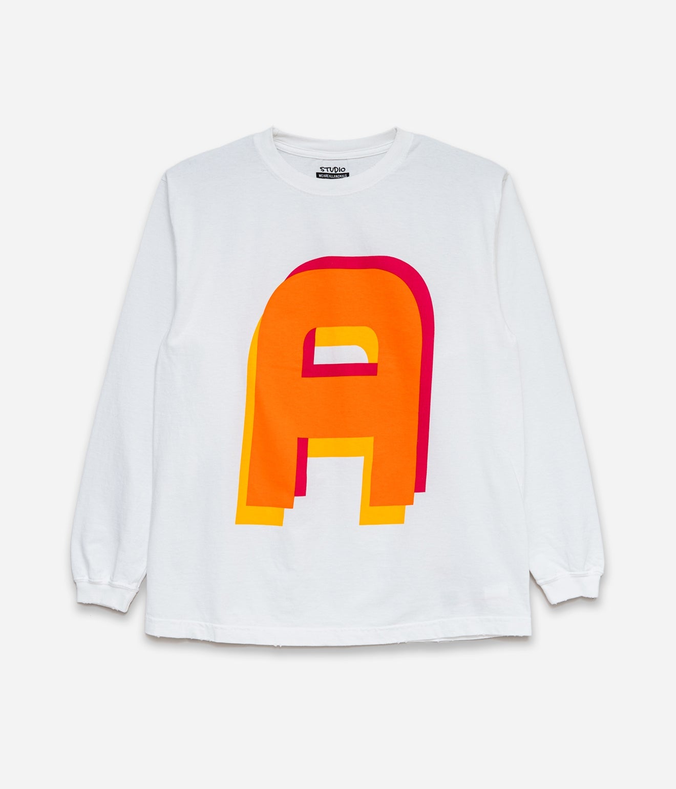 STUDIO WEAREALLANIMALS "A L/S T - SHIRT" WHITE - WEAREALLANIMALS