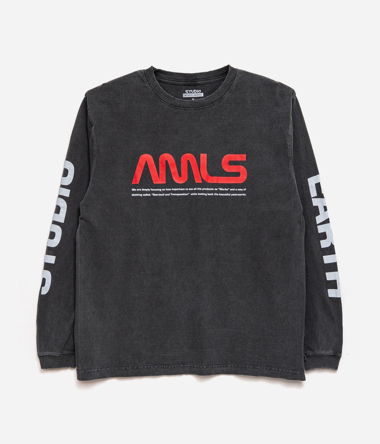 STUDIO WEAREALLANIMALS "Aerospace L/S T - SHIRT" BLACK - WEAREALLANIMALS