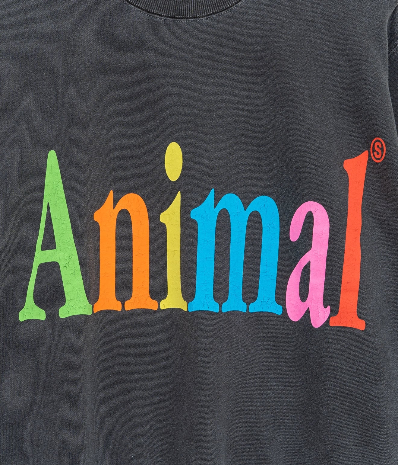 STUDIO WEAREALLANIMALS "Animals Letter SWEATSHIRT" BLACK - WEAREALLANIMALS